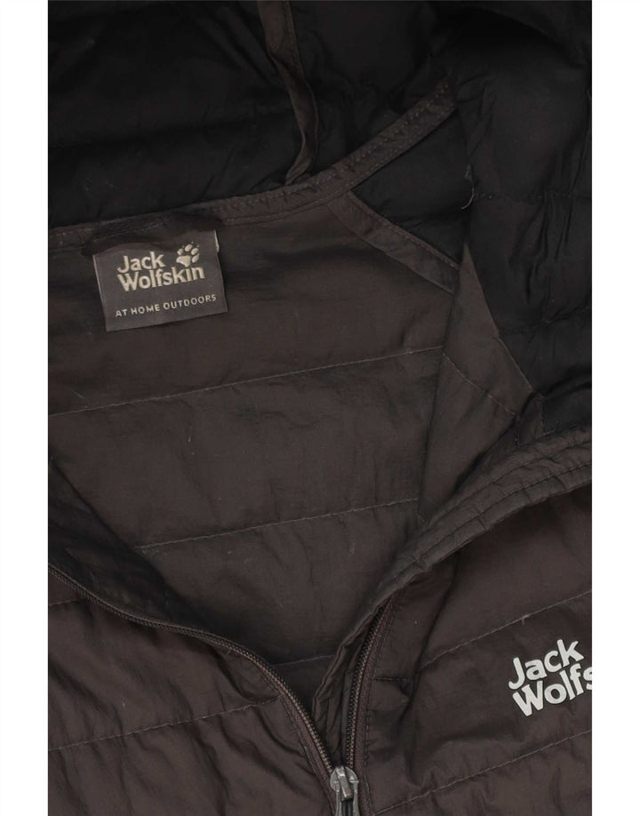 Jack Wolfskin Herre hættepolstret jakke UK 40 Stor grå farveblok