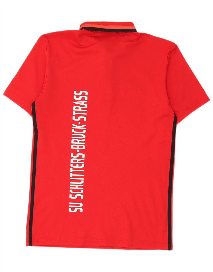 Adidas Herre Climalite Graphic Polo Shirt Lille Rød
