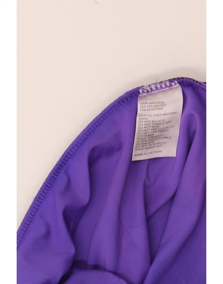 ADIDAS Dame Climalite Capri Leggings UK 14 Medium Lilla Colourblock
