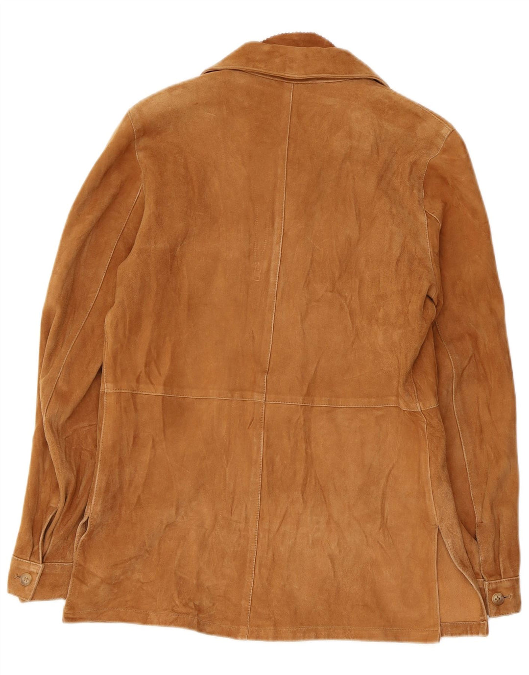 VINTAGE Dame ruskindsjakke IT 44 Medium Beige Læder