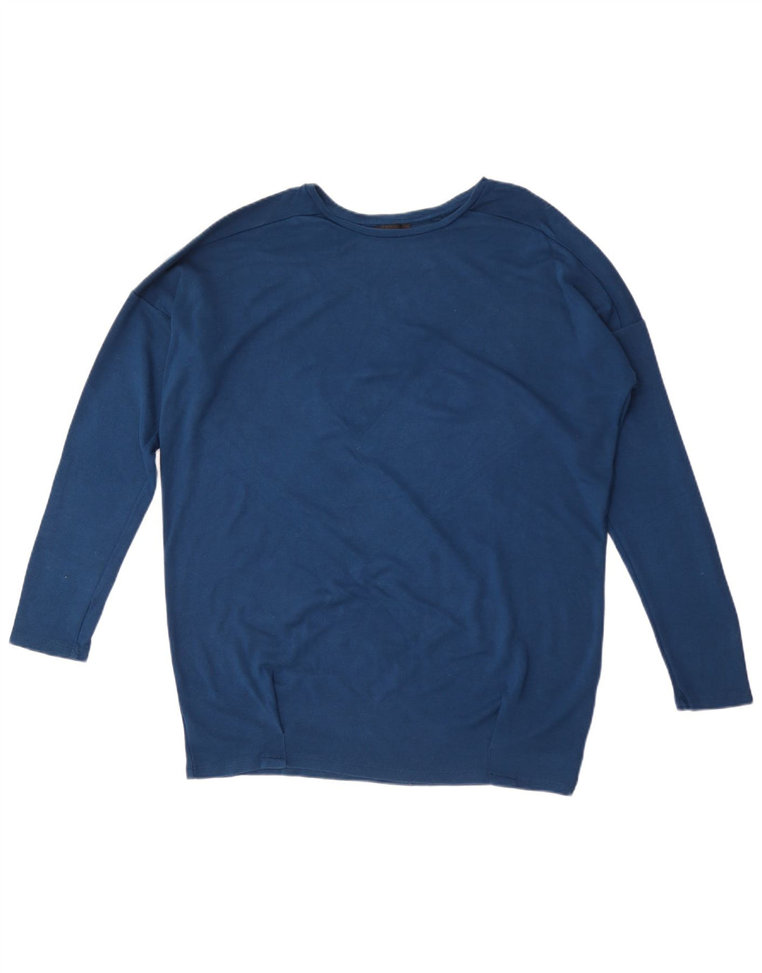 Topshop Dame Oversized Top Langærmet UK 12 Medium Blue Viscose