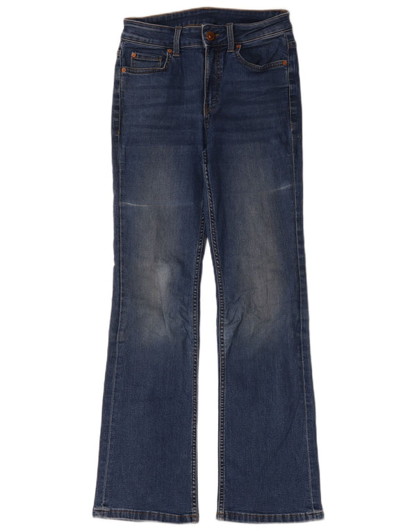 Marks & Spencer Dame Flared Jeans UK 8 Smal W28 L29 Blå Bomuld