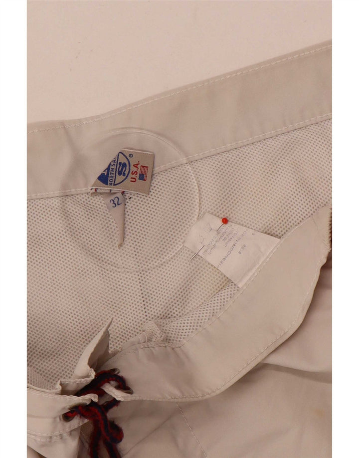 North Sails Herre grafiske badeshorts Medium White Colourblock Polyamid