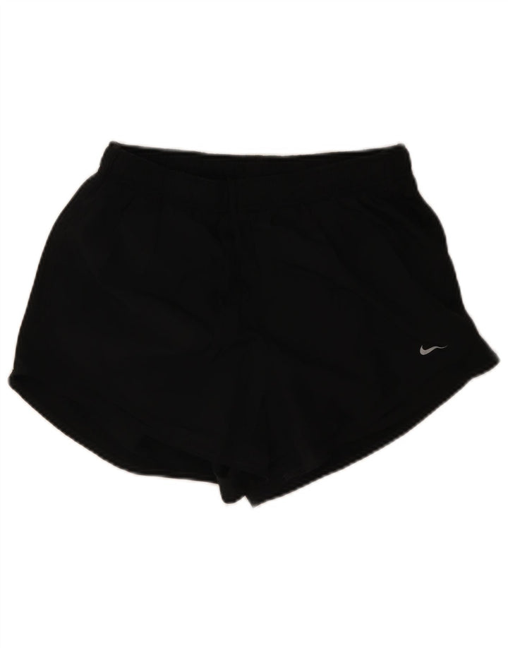 Nike Dame Dri Fit Sport Shorts UK 16 Large Black Polyester