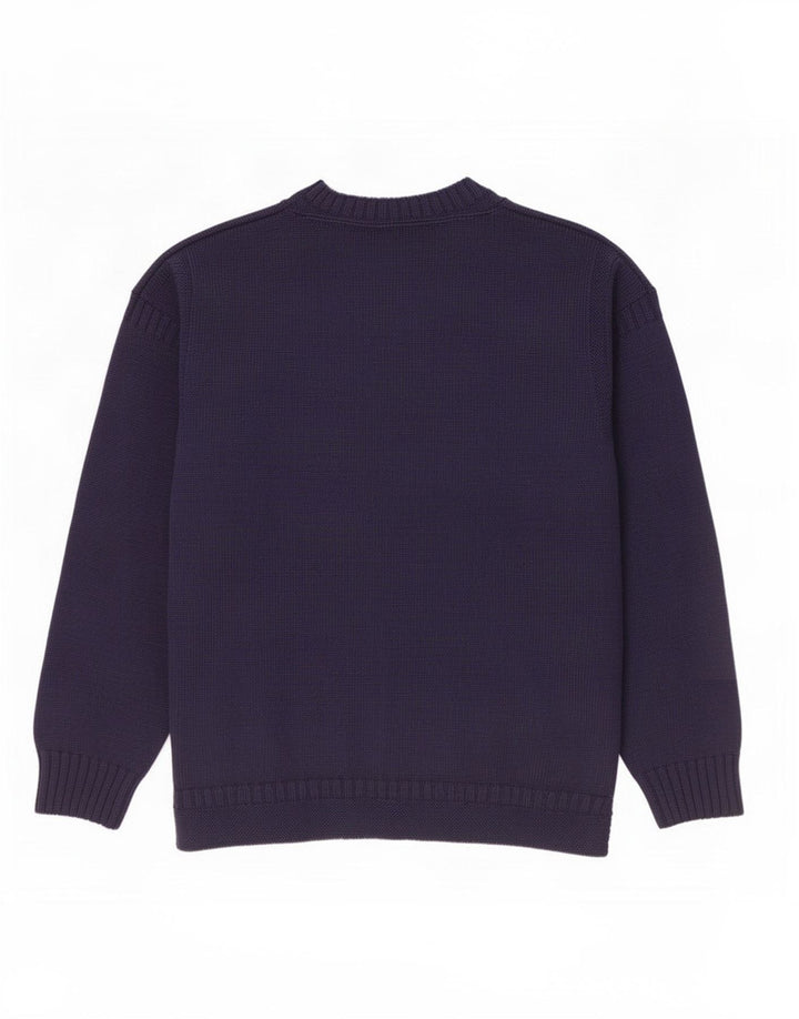 WoolOvers Herre Turtle Neck Jumper Sweater Stor Marineblå Uld