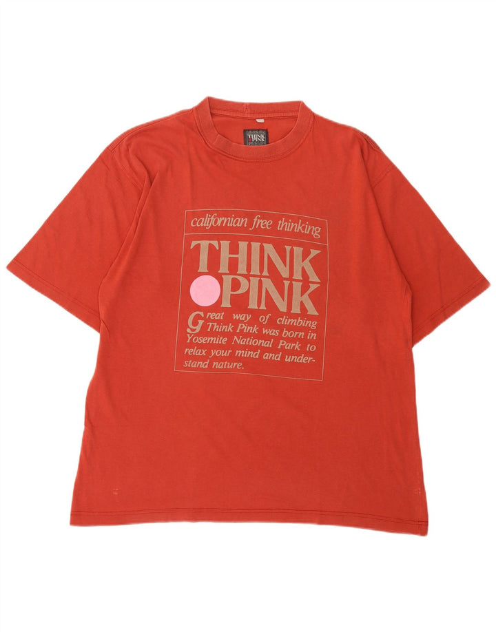 Tænk Pink Herre Grafisk T-Shirt Top Stor Rød