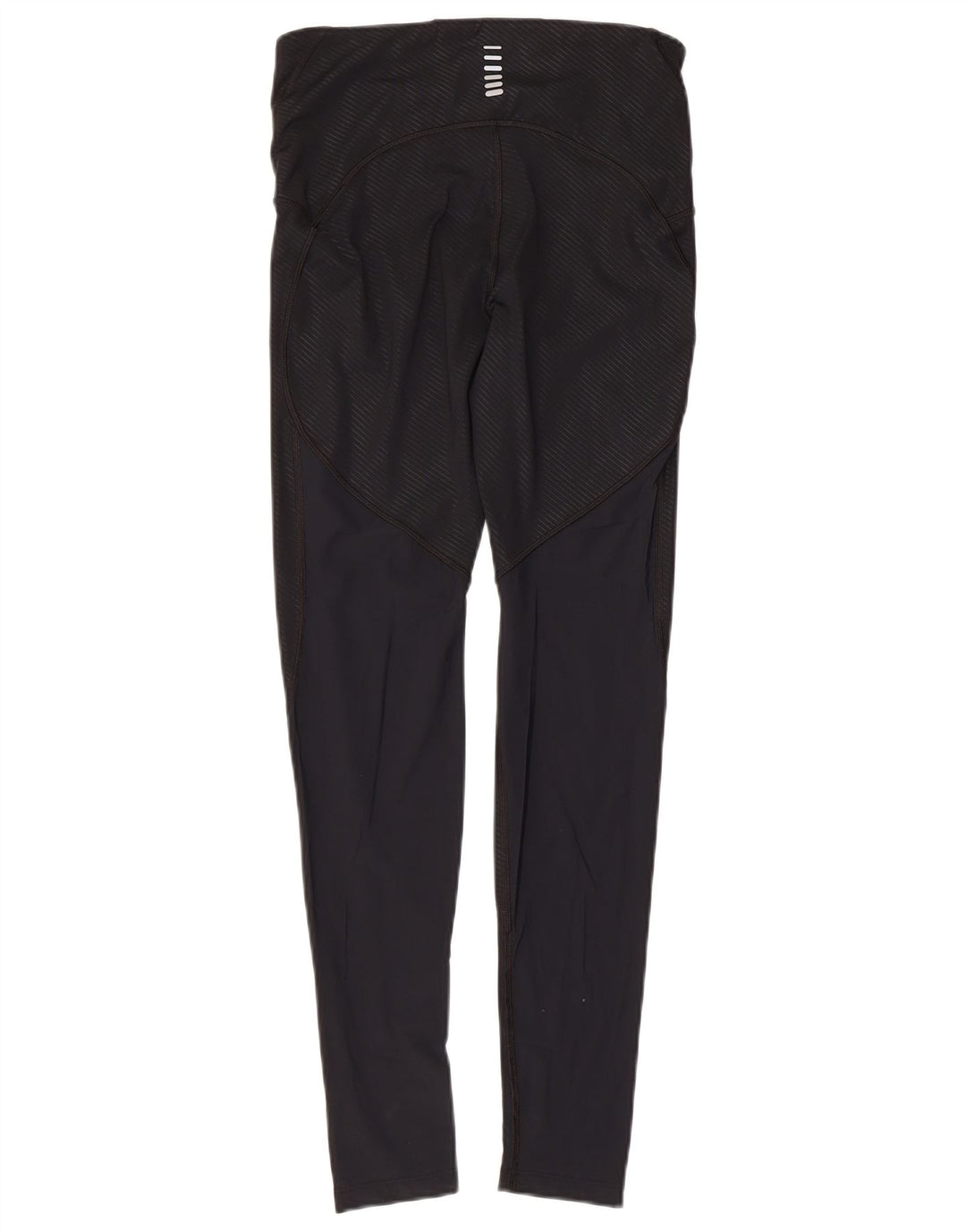 Under Armour Dame Leggings UK 14 Medium Sort Stribet Nylon