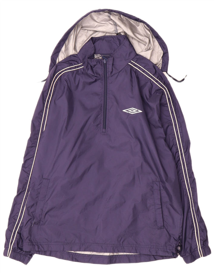 Umbro drenge pullover hætte regnjakke 12-13 år XL marineblå nylon
