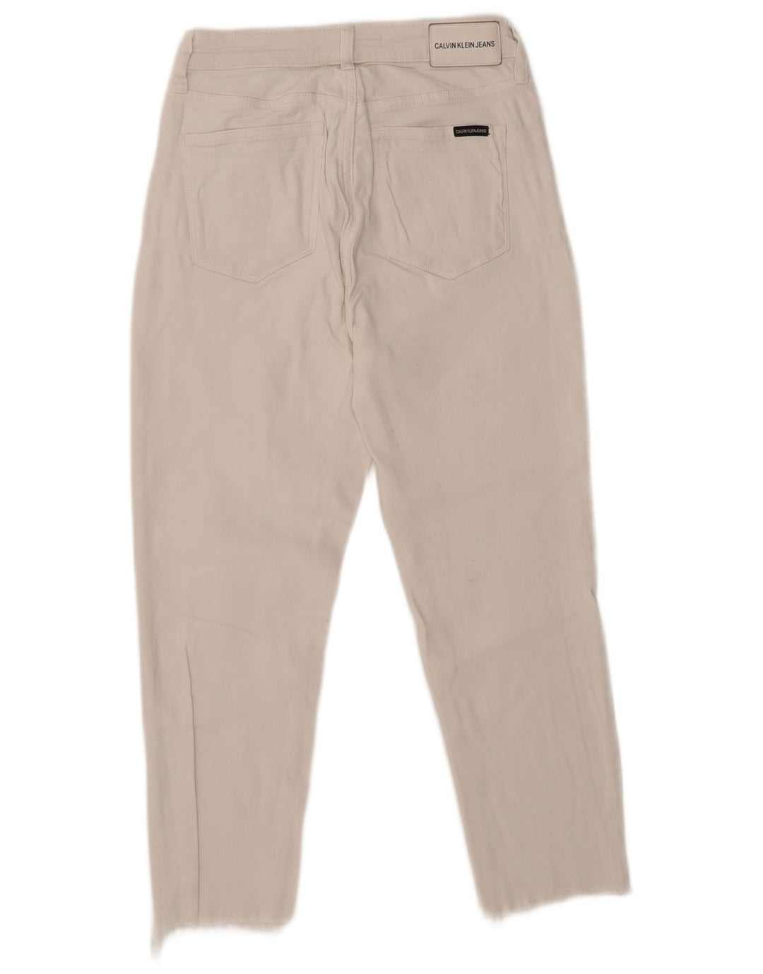 CALVIN KLEIN Kvinder Cropped Jeans W30 L24 Hvid Bomuld