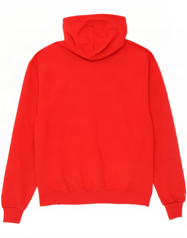 Champion Herre Grafisk Hoodie Jumper XL Rød Bomuld