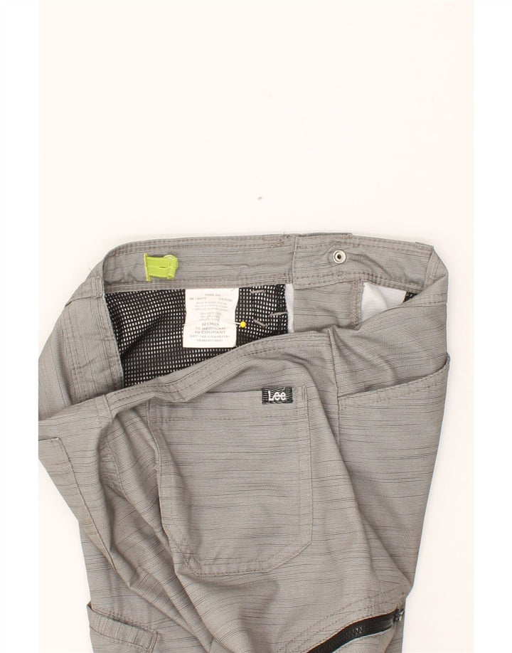 LEE Boys Cargo Shorts 9-10 Years W24  Grey Striped Vintage Lee and Second-Hand Lee from Messina Hembry 