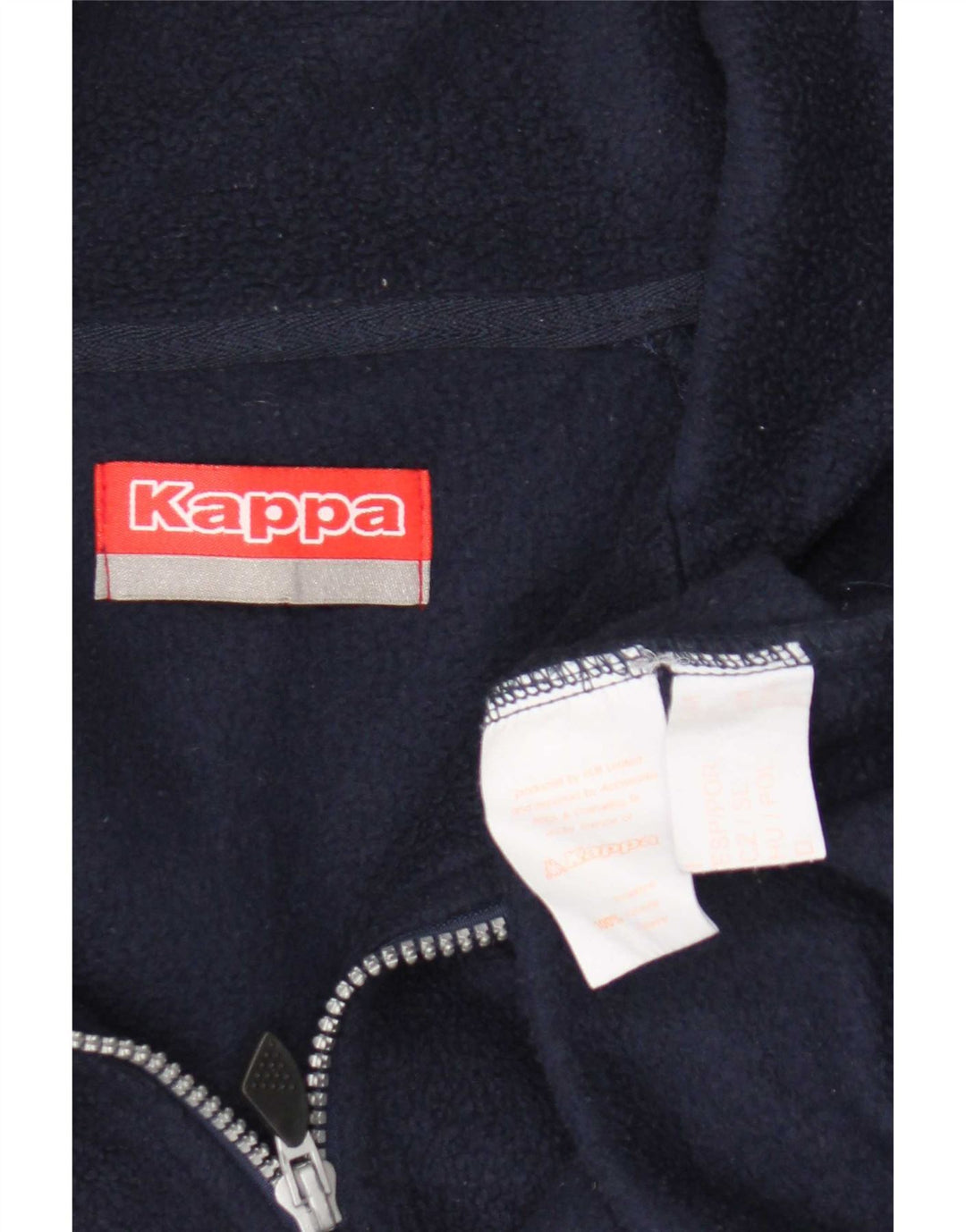Kappa herre lynlås hals fleece jumper lille marineblå polyester