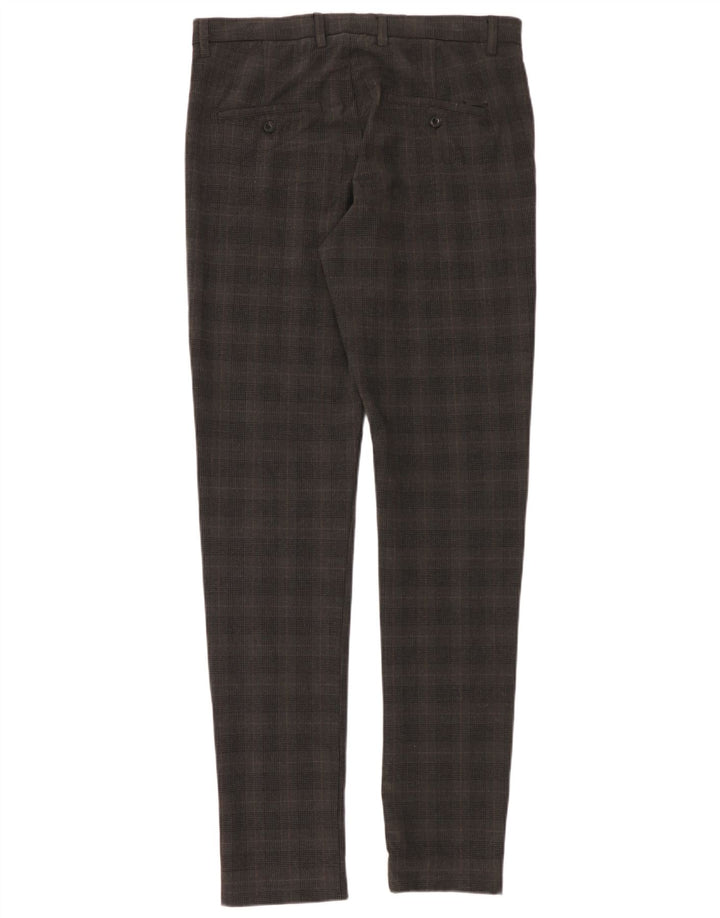 Jack & Jones Herre Marco Slim Chino Bukser W33 L36 Grå ternet polyester