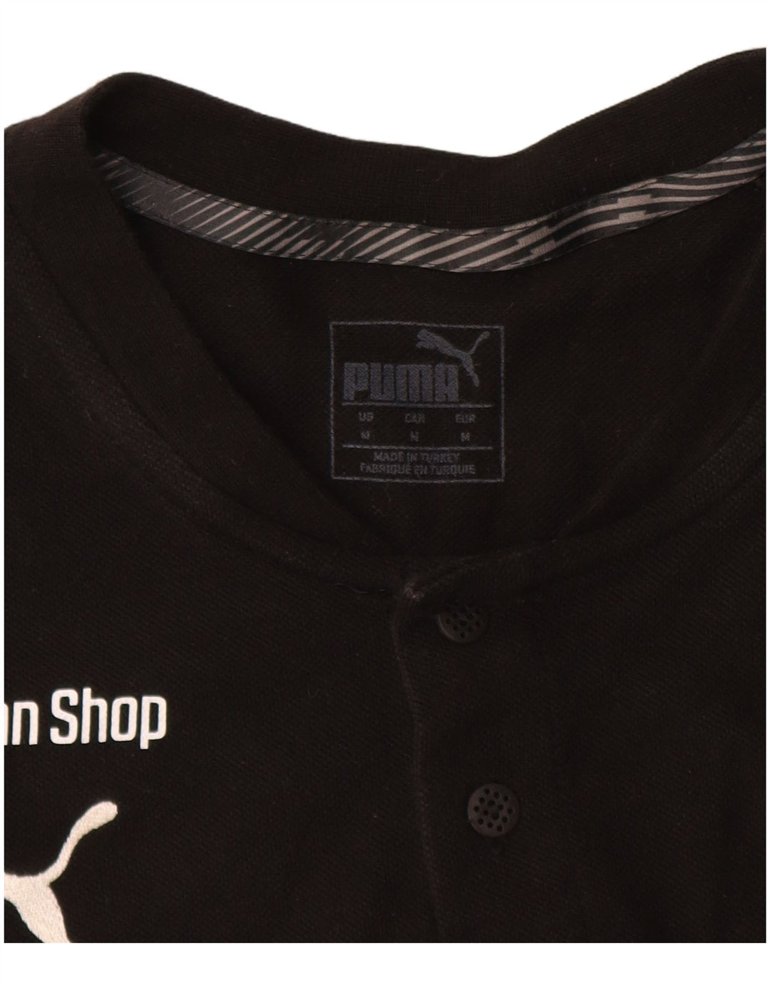 PUMA Grafisk T-shirt til mænd, medium sort bomuld
