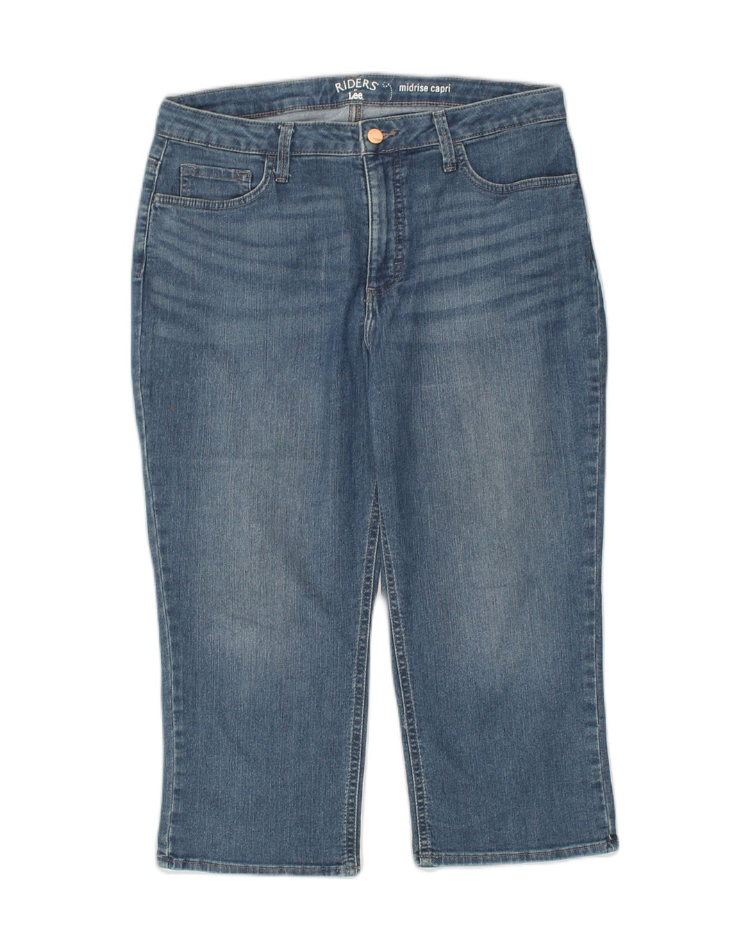 LEE Womens Mid Rise Capri Jeans W34 L20 Blue | Vintage Lee | Thrift | Second-Hand Lee | Used Clothing | Messina Hembry 