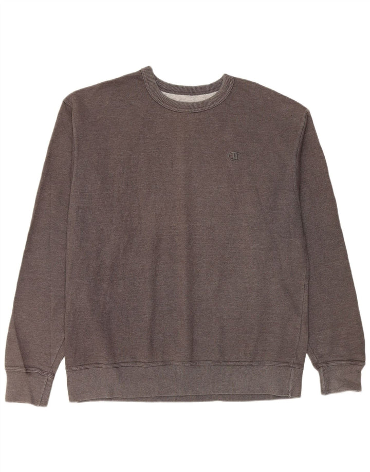 Champion Herre Sweatshirt Jumper Large Grå Bomuld