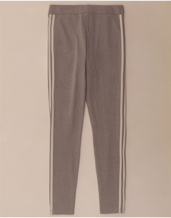 Adidas Dame Leggings UK 12 Medium Grey Flecked Bomuld