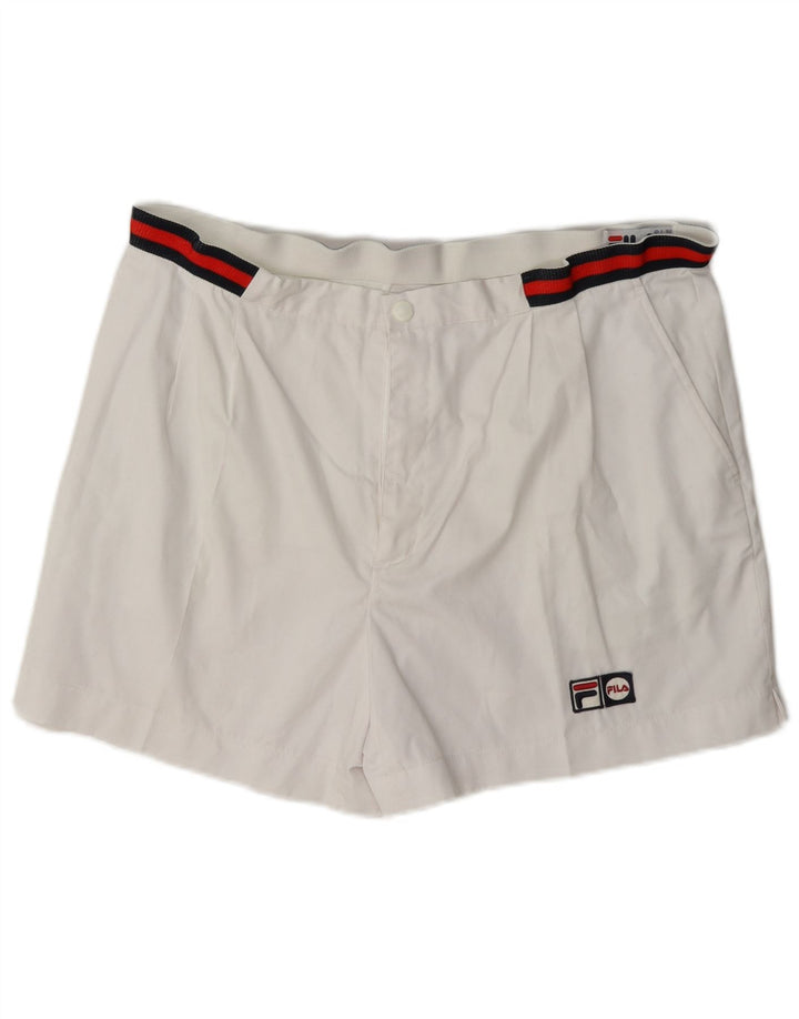 Fila Herre Pegged Chino Shorts IT 52 XL W38 Hvid Colourblock Polyester