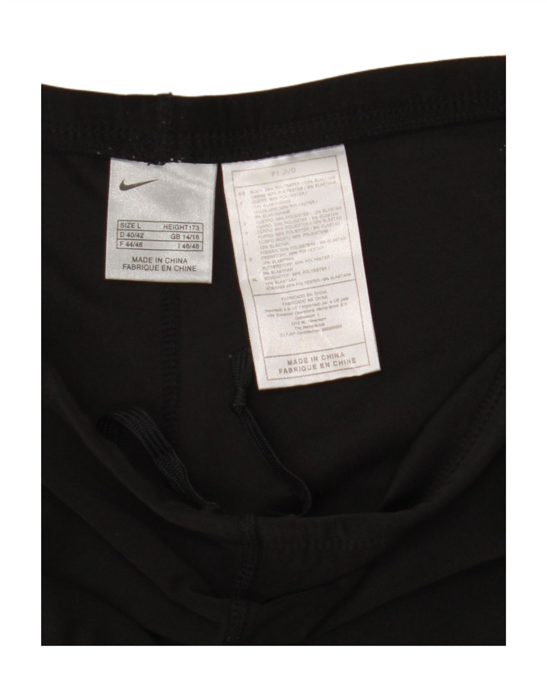 Nike Dame Leggings UK 14/16 Large Black Polyester