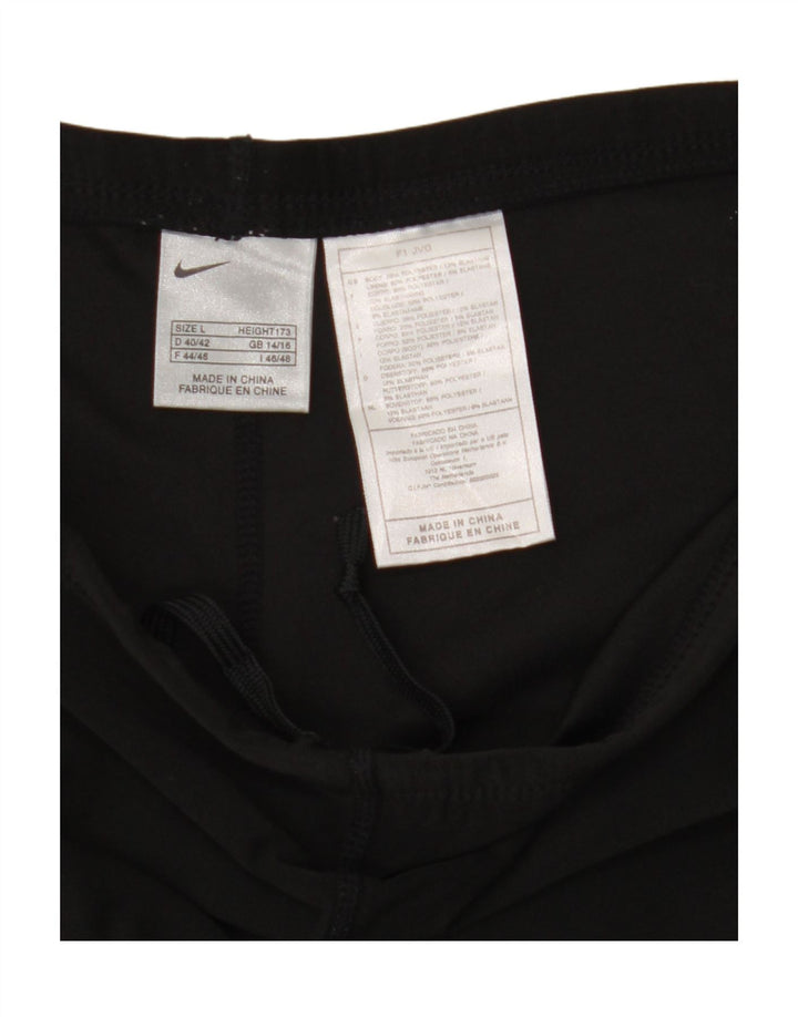 Nike Dame Leggings UK 14/16 Large Black Polyester
