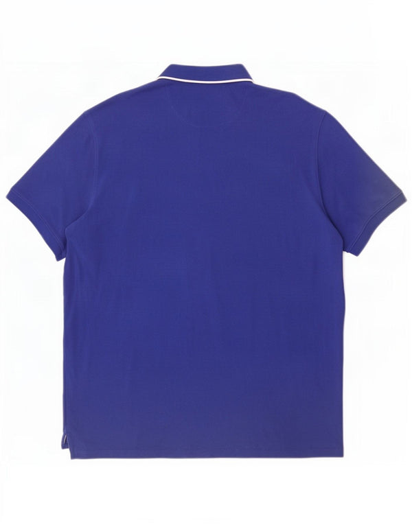Massimo Dutti Herre Polo Shirt 2XL Blå Bomuld