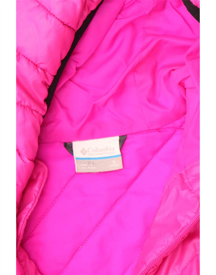 Columbia piger hættepolstret jakke 7-8 år lille pink polyester
