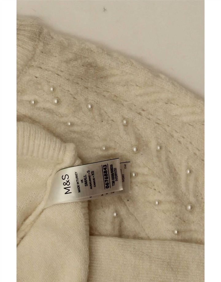 Marks & Spencer Dame sweater med rund hals DK 10 Small Off White