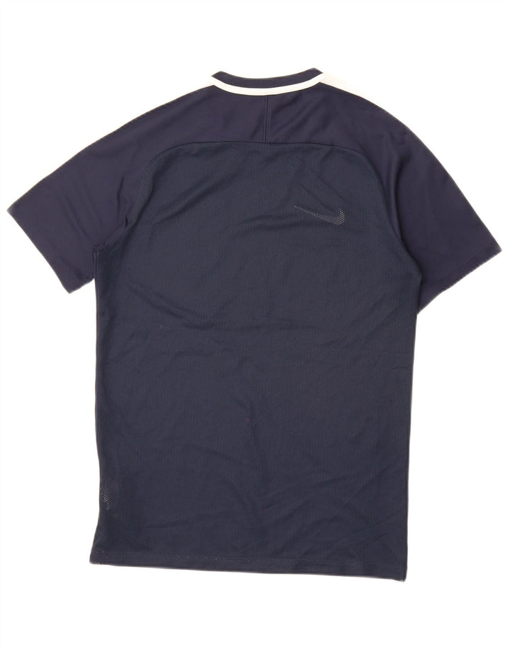 Nike herre Dri Fit T-shirt top lille marineblå polyester