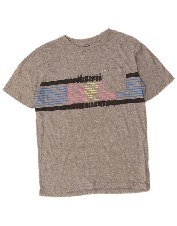 Hurley Girls Grafisk T-Shirt Top 14-15 år XL Grå Bomuld