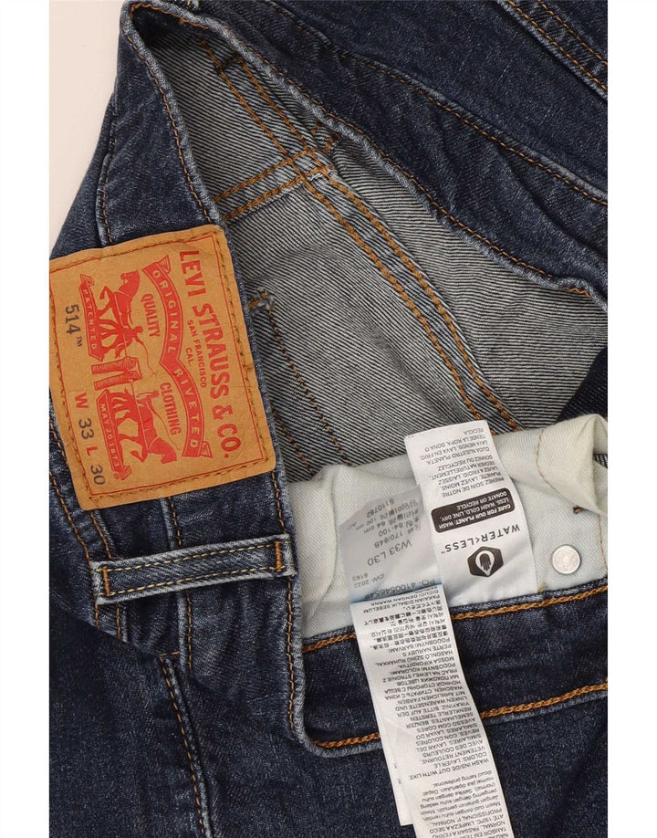 Levi's Herre 514 Straight Jeans W33 L23 Blå Bomuld