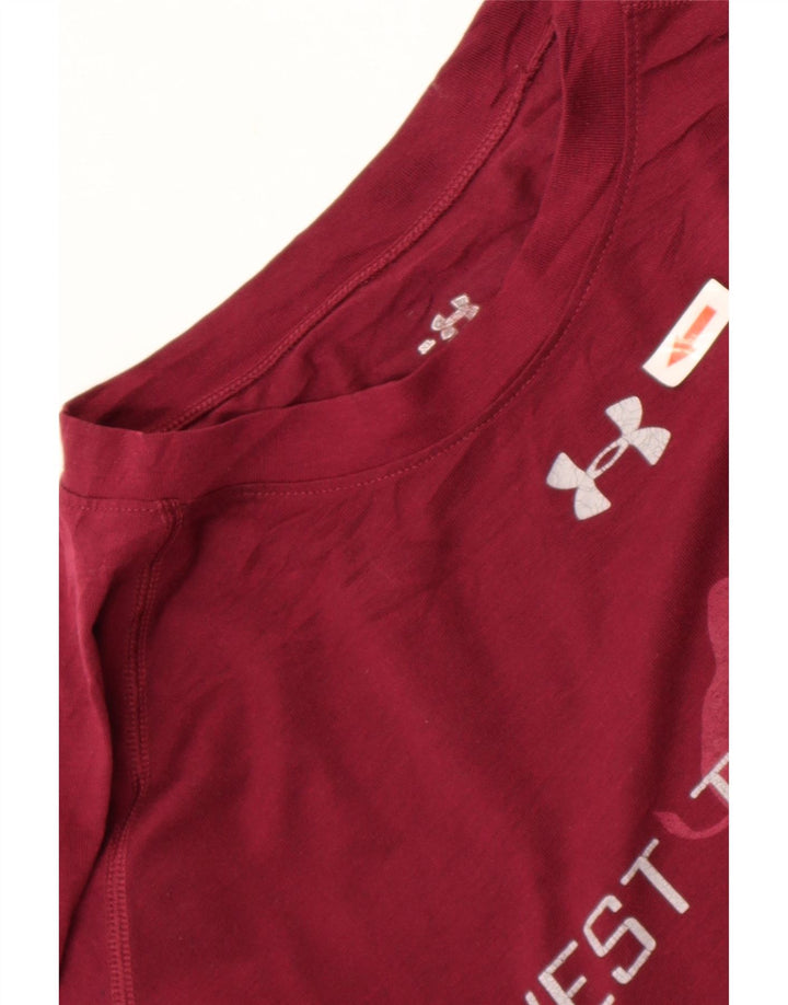 Under Armour Herre Grafisk Top Langærmet XL Burgundy Polyester