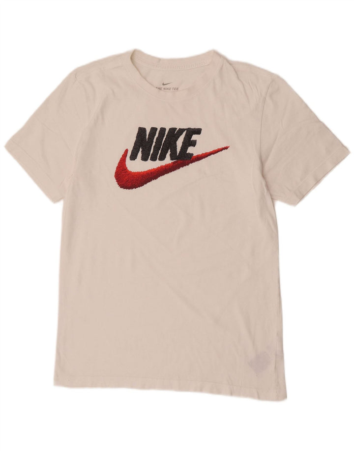 Nike grafisk t-shirt top til mænd, lille hvid bomuld