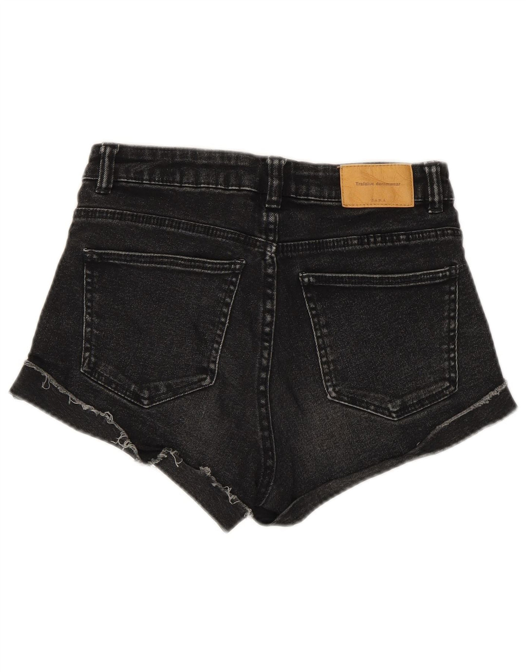 Zara Dame Denim Shorts EU 34 2XS W24 Sort