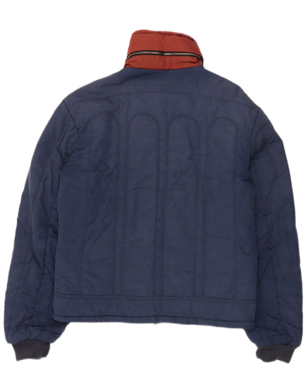 Diesel Herre Hooded Bomber Jacket UK 42 XL Blå Nylon