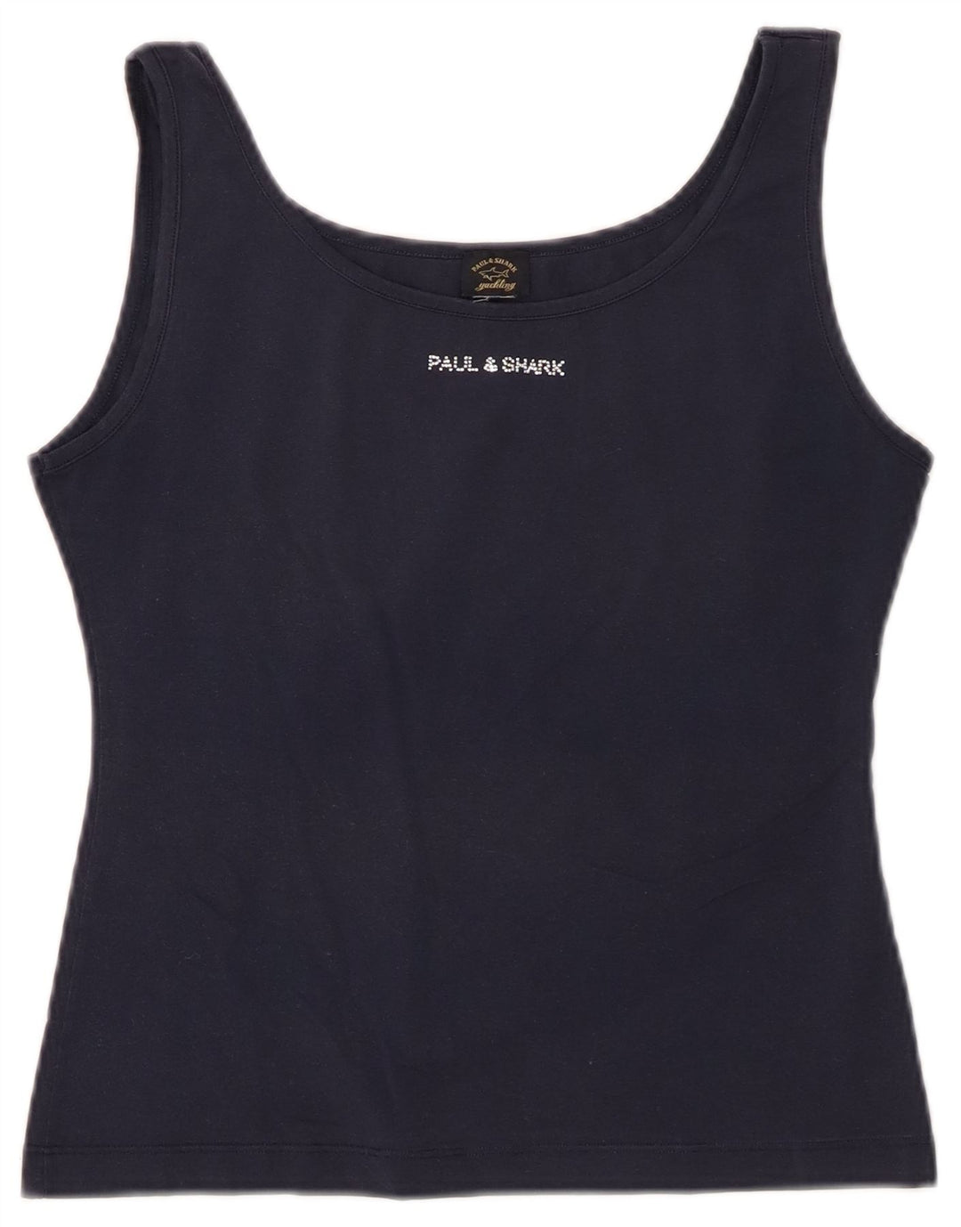 Paul & Shark Dame Crop Vest Top UK 12 Medium Navy Blue