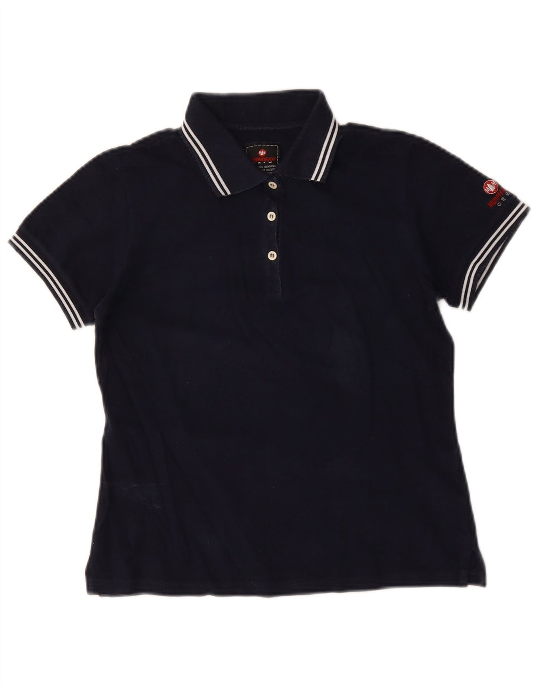 Murphy & Nye Dame Polo Shirt UK 10 Small Navy Blue Bomuld