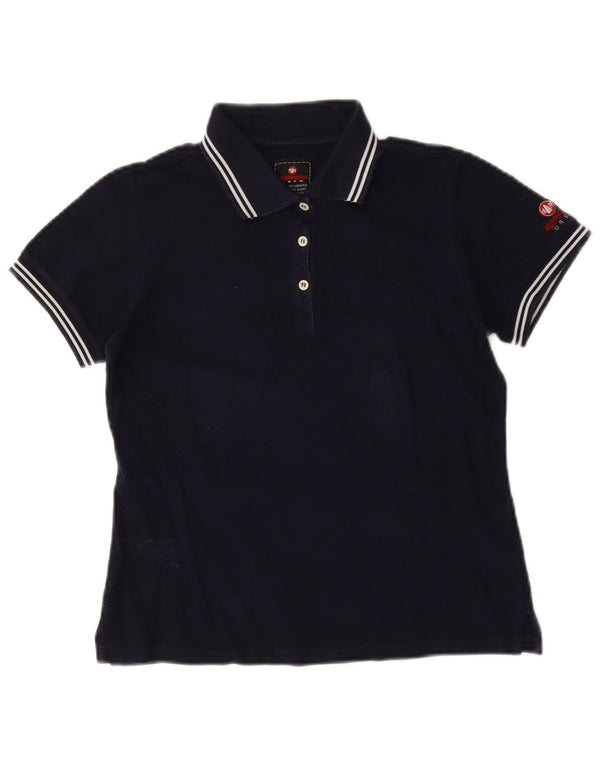 Murphy & Nye Dame Polo Shirt UK 10 Small Navy Blue Bomuld