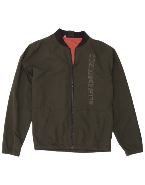 Under Armour Herre Graphic Bomber Jacket UK 40 Large Khaki