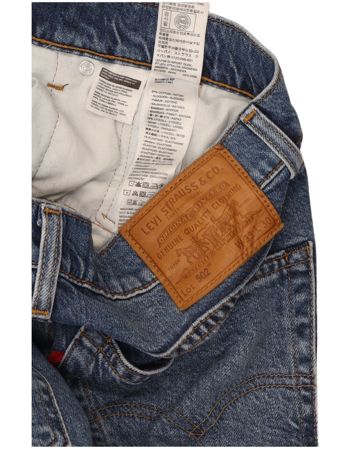 Levi's Herre 502 tilspidsede jeans W33 L30 blå bomuld
