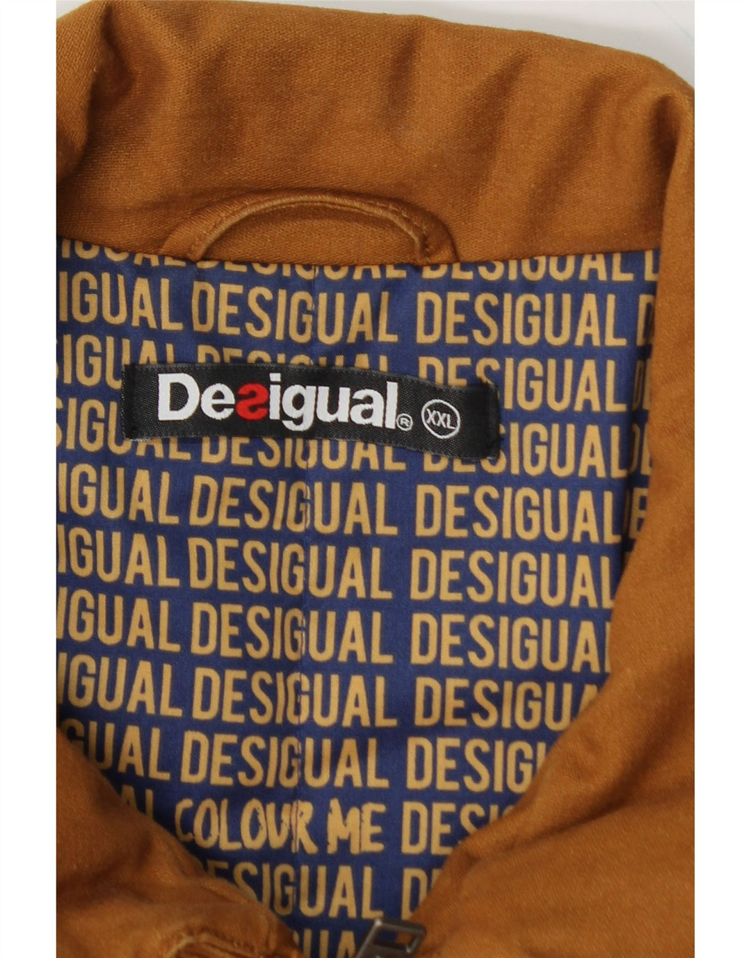 DESIGUAL Mens Utility Jacket UK 44 2XL Brown Colourblock Vintage Desigual and Second-Hand Desigual from Messina Hembry 
