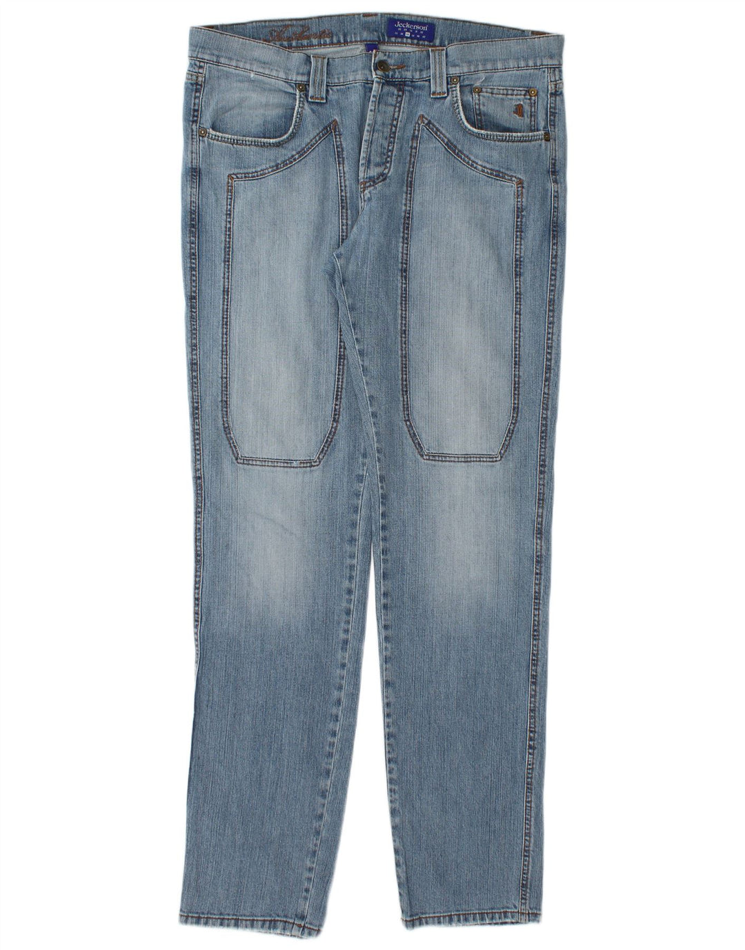 Jeckerson Herre Straight Jeans W36 L34 Blå Bomuld