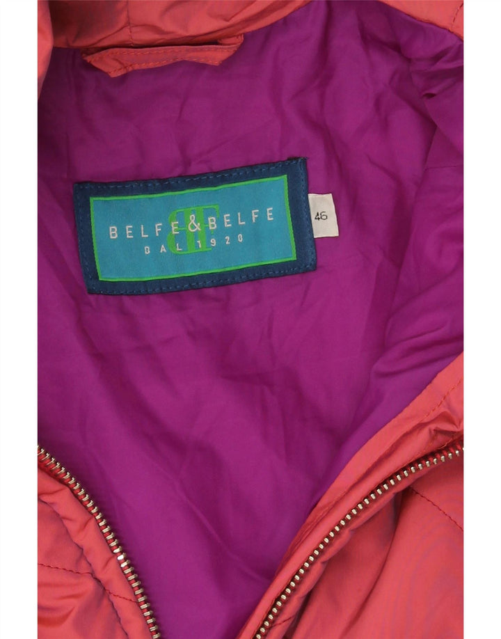 BELFE & BELFE Womens Oversized Hooded Padded Jacket IT 46 Large Pink