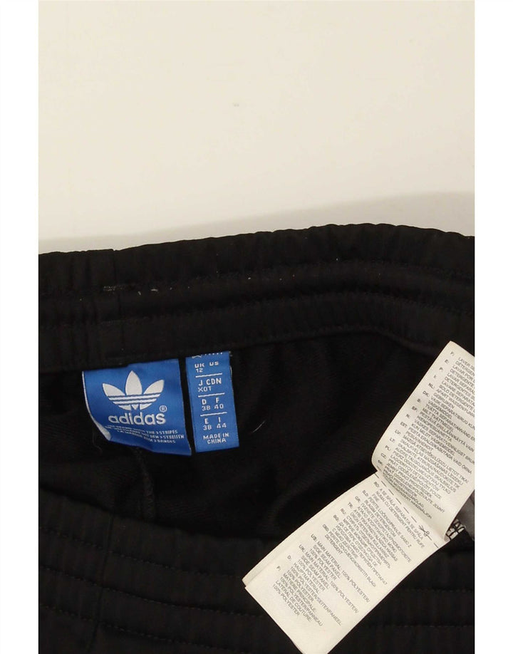 Adidas Træningsdragtsbukser til kvinder UK 12 Medium Sort Colourblock Polyester