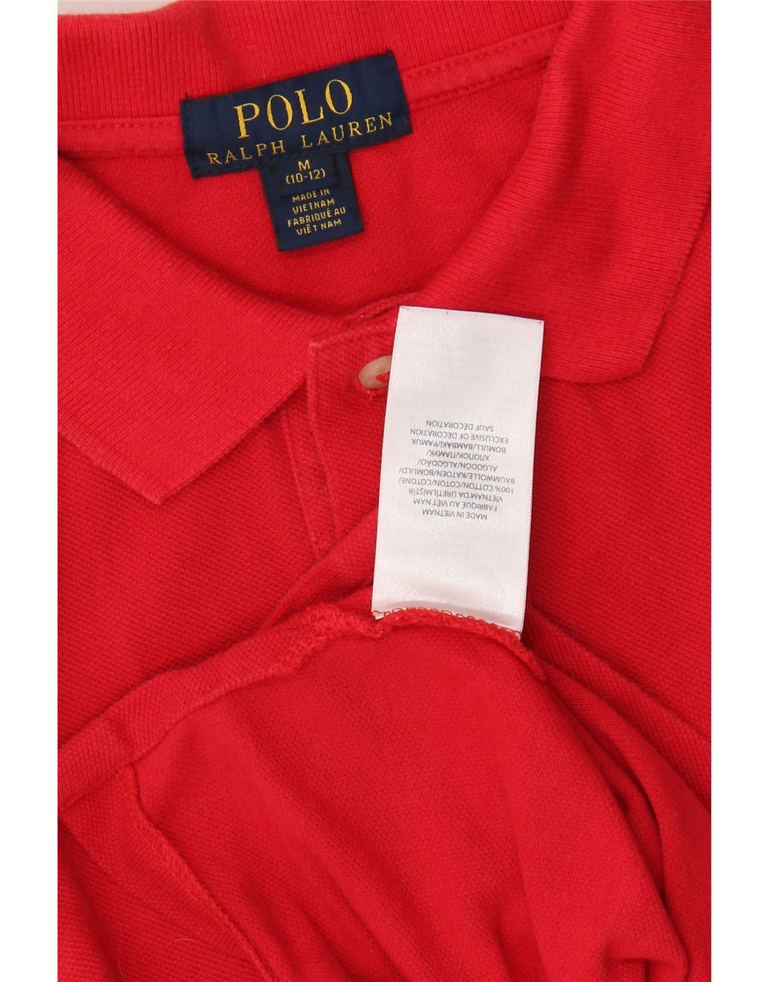 RALPH LAUREN Polo Shirt 10-11 År Medium Rød Bomuld