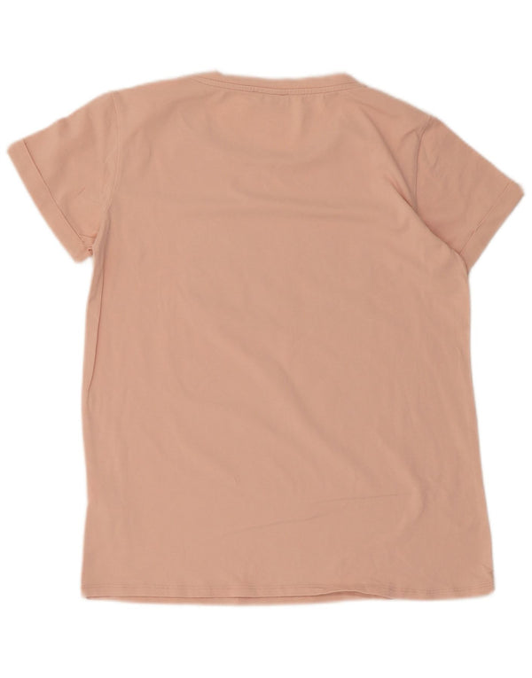 Liu Jo Kvinder grafisk T-shirt Top UK 10 Lille Pink Bomuld