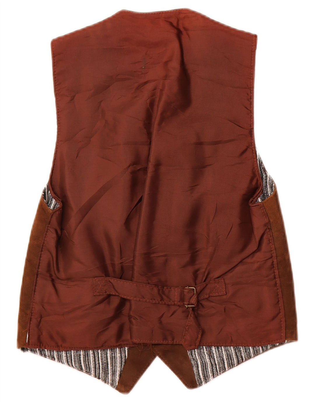 Vintage herre ruskindsvest IT 42 XS brunt læder