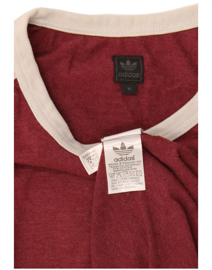 Adidas Herre Top Langærmet Medium Bourgogne Bomuld