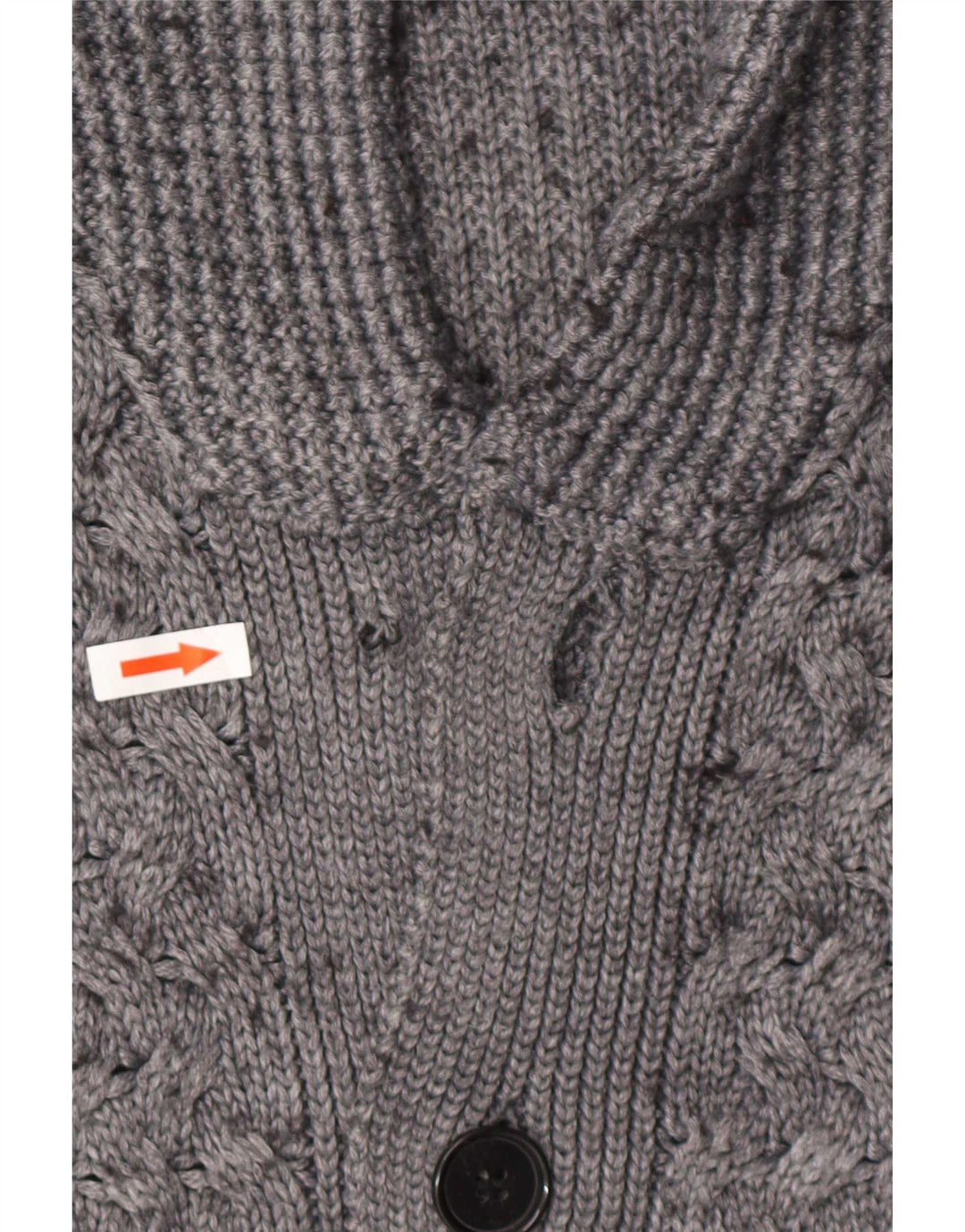 Zara Herre cardigan sweater Medium Grey Flecked Acryl