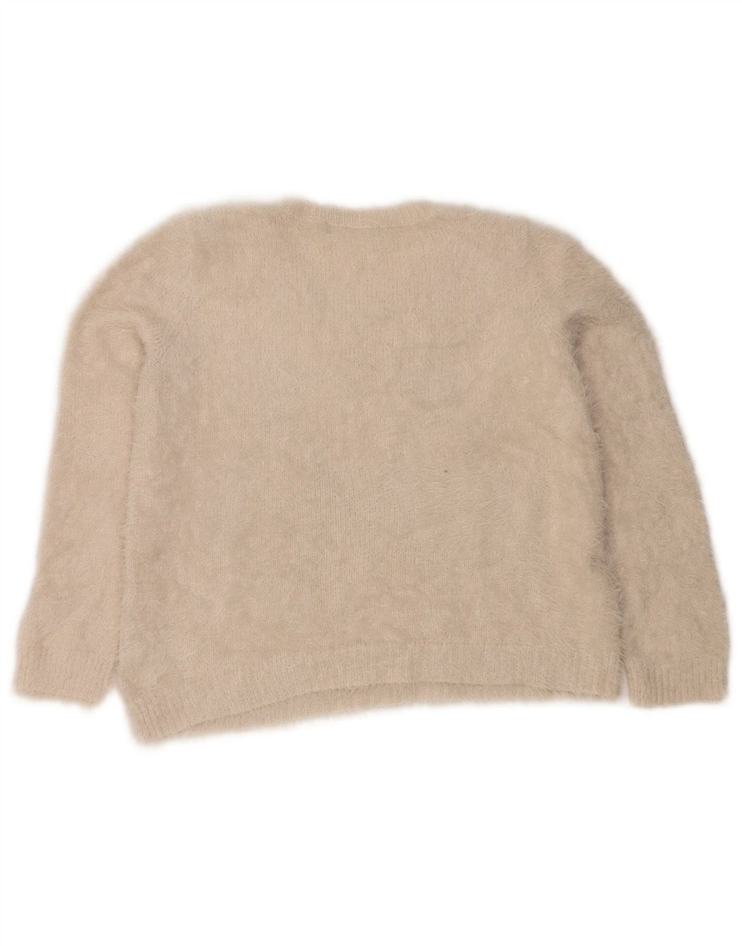 Marks & Spencer Dame Crop Boat Neck Jumper Sweater UK 12 Medium Off White