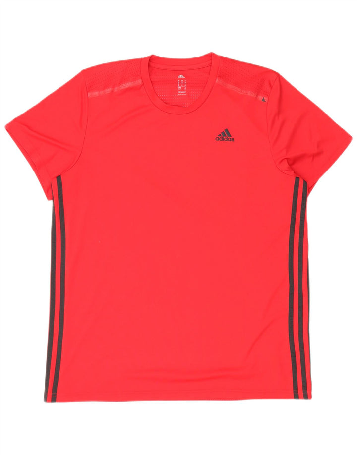 Adidas Herre Climacool T-Shirt Top XL Rød Polyester